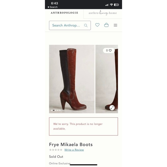 Vintage Frye Boot Rare Mikaela Brown Suede Black Leather Sexy Wooden Heel - Picture 2 of 10